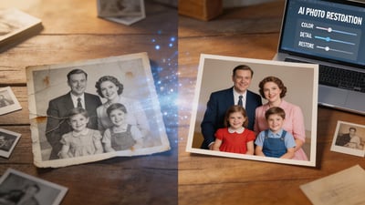 Wie man alte Fotos mit KI wiederherstellt: Eine Schritt-für-Schritt-Anleitung