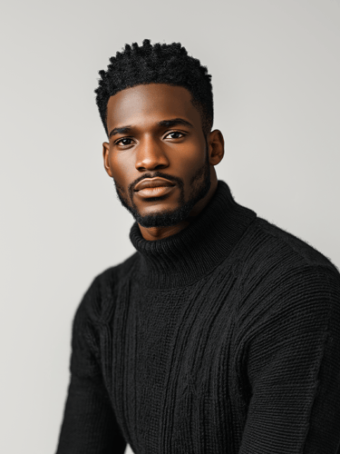 Black Sweater Casual Man