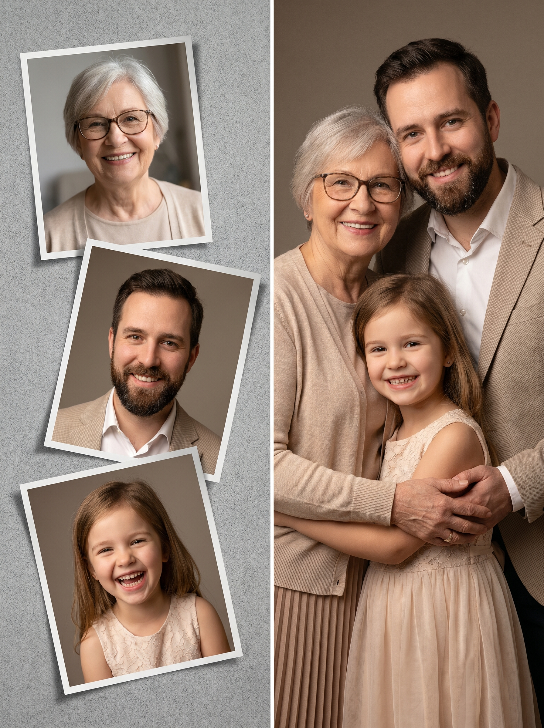 Try Family Portrait Merge Tool for Combined Photo Memories
