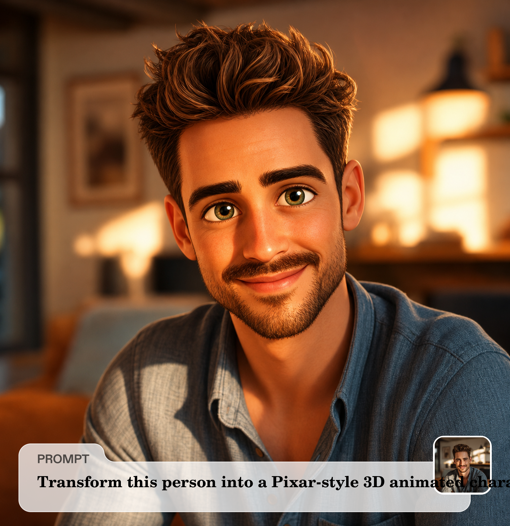 Cartoon Yourself into Pixar 3D Characters