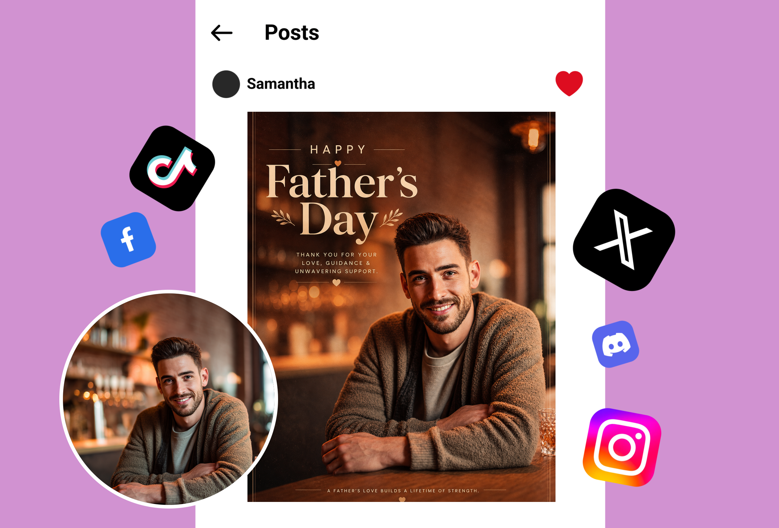Meaningful Fathers Day Portrait Gift