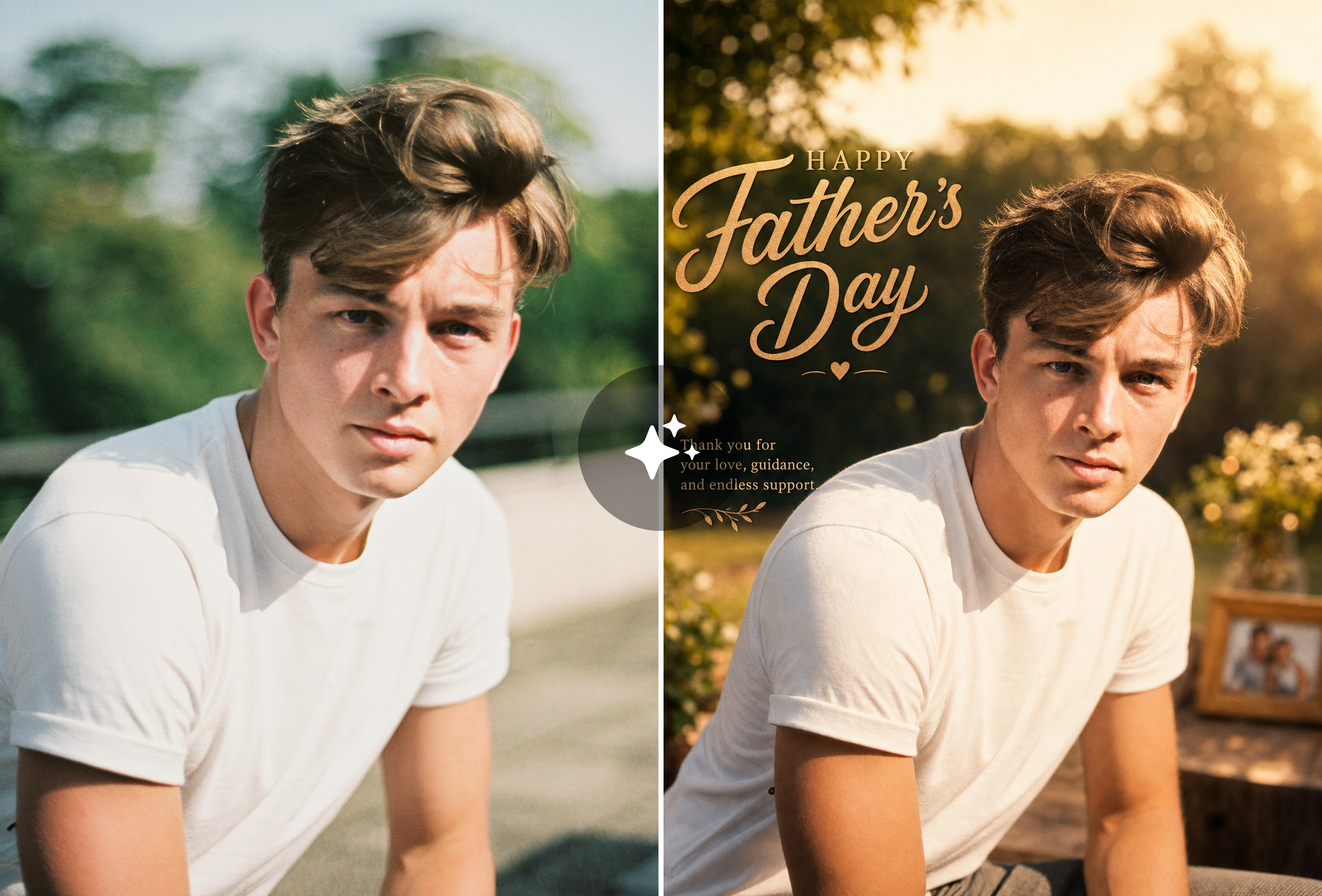 Vintage & Retro Fathers Day Portrait Styles