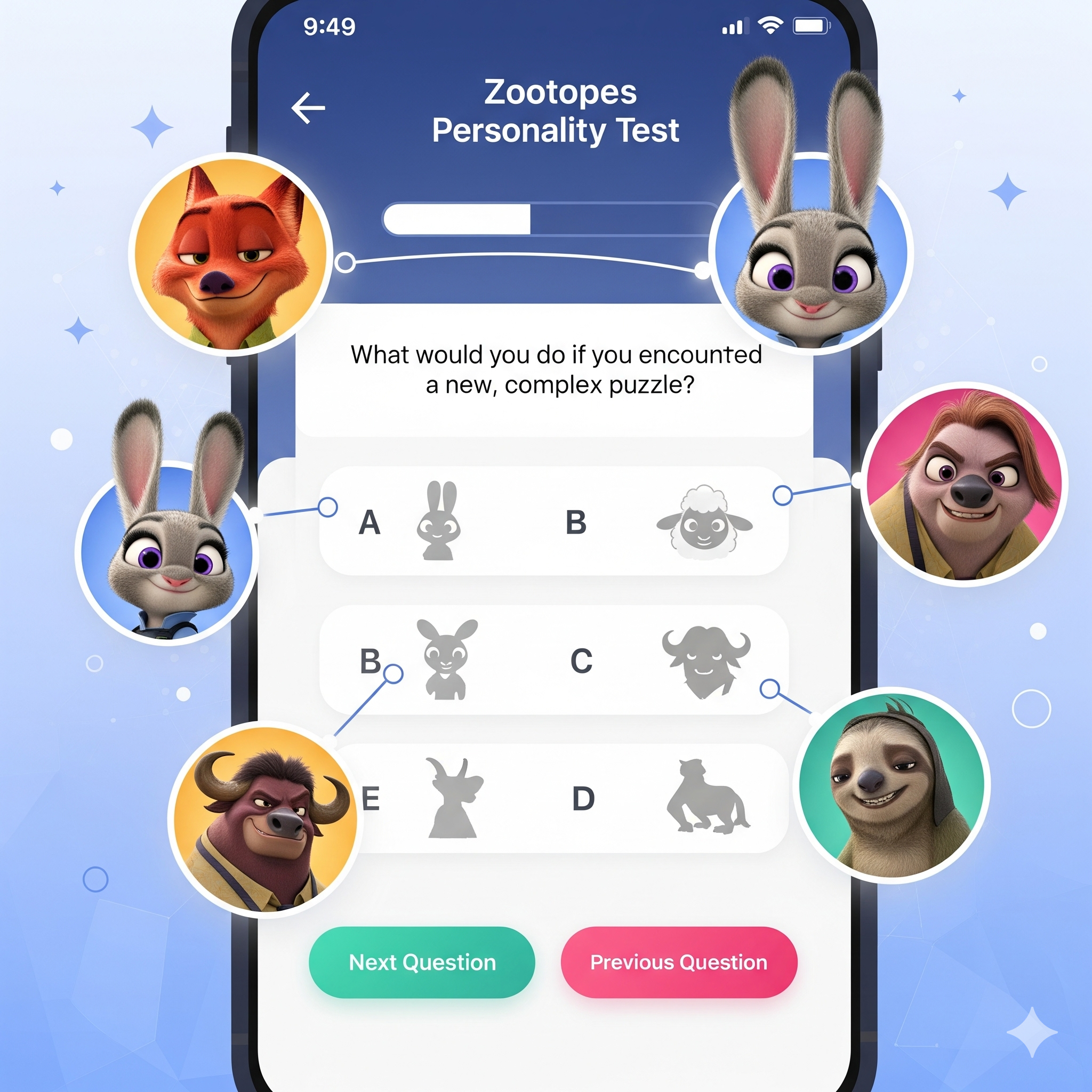 Featured Bot - Zootopia Personality Test